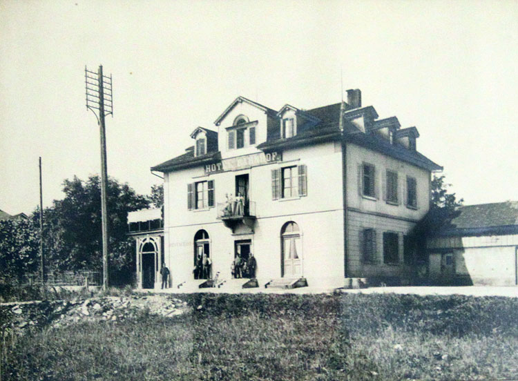 Hotel Bahnhof Brugg um 1900